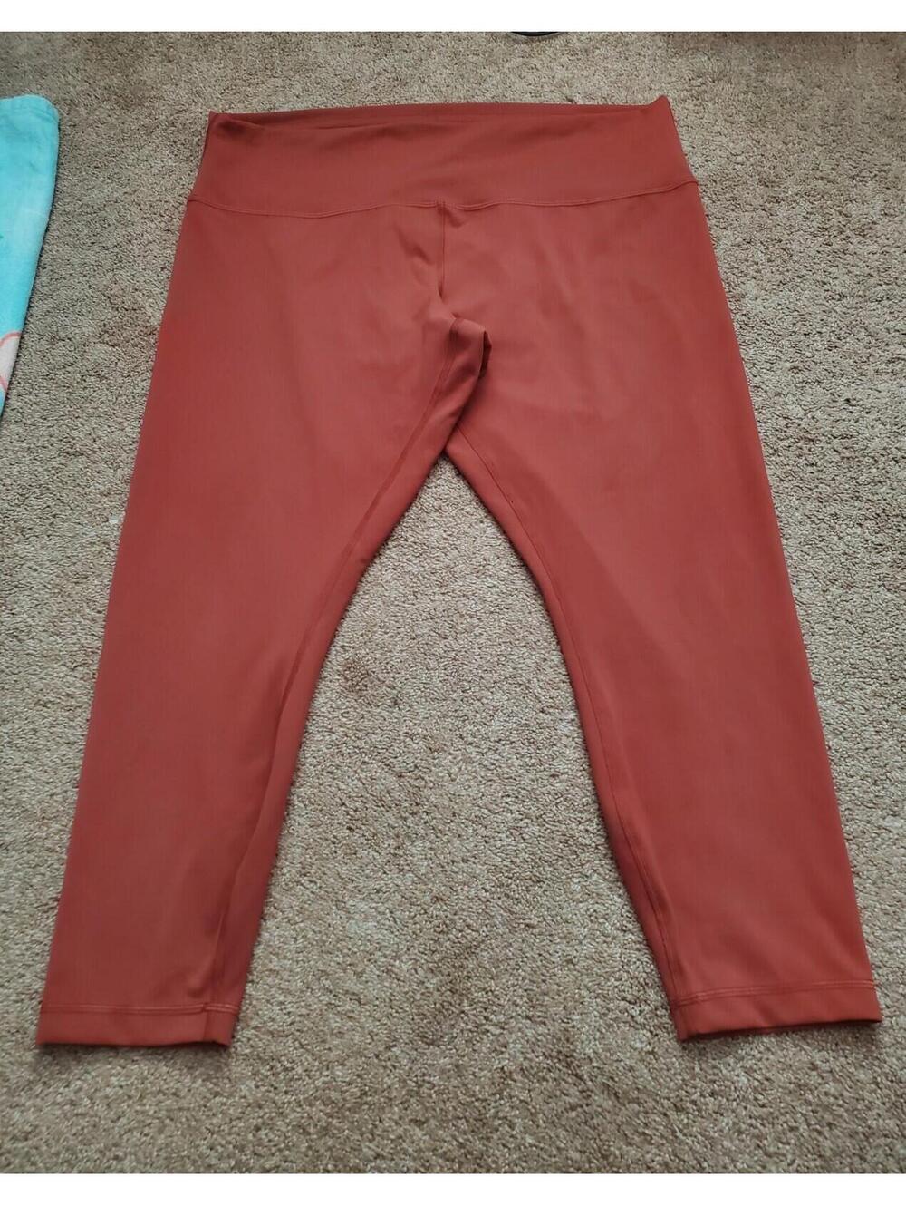 Lululemon Wunder Under High Rise Leggings Size 20 Plus Size Orange Rust